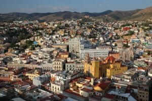 Blick über Guanajuato, Mexiko