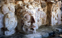 Stuckmaske in Edzná, Mexiko