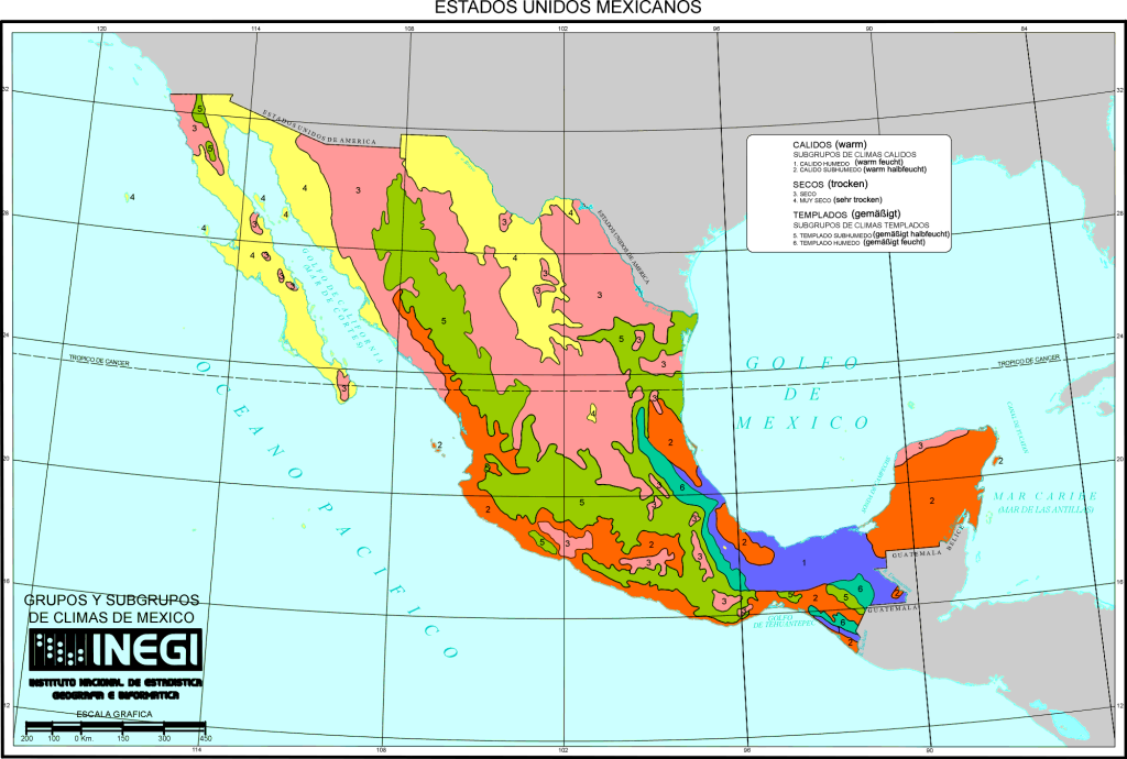 Klimakarte Mexiko