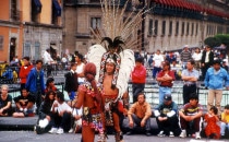 Conchero-dancers in Mexico City