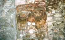 stucco mask in Kohunlich
