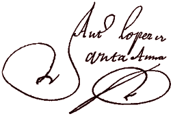 Santa Ana's Unterschrift
