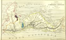 historische Karte der zentralamerikanischen Föderation