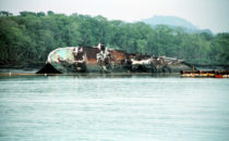 Wreck in Panama Canal