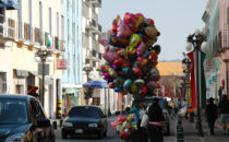 street scene in Puebla, Mexico