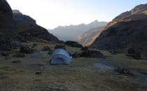 kurz nach Sonnenaufgang am Condoriri-Trek, Bolivien © Bertram Roth