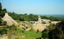 Palenque, Temple of the Inscriptions and Palace, Chiapas, Mexico