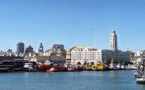 Blick auf den Hafen, Montevideo, Uruguay